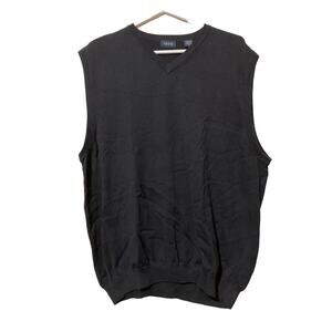 IZOD Sweater Vest Mens Black? Navy Blue? V Neck Casual NWT Hong Kong